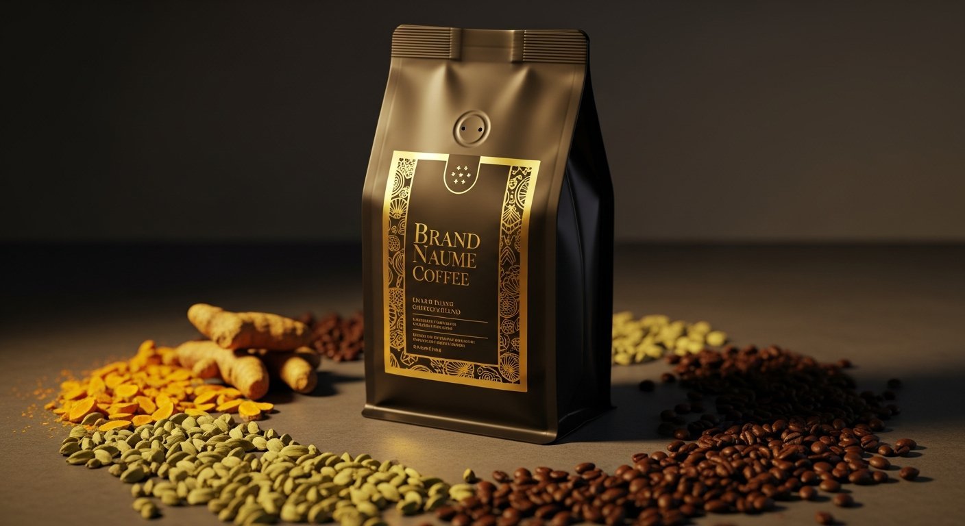 إيبيكافيه القهوة الذهبية الوظيفية مع التوابل البيوفعالة